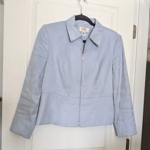 💙Talbots Powder Blue Blazer- feels like suede